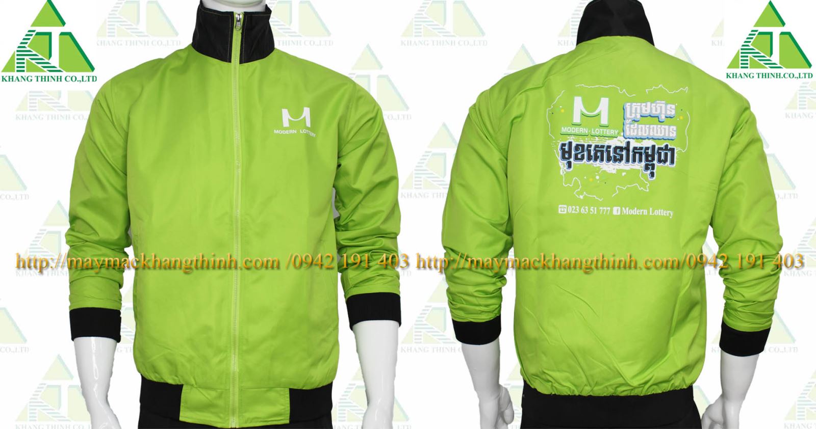May áo khoác đòng phục theo yêu cầu